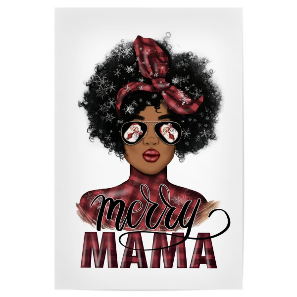 Poster "Fröhliche Mama | Afro-Frau" artboxONE - Fashion,Weihnachten,Für Mama,Festivals