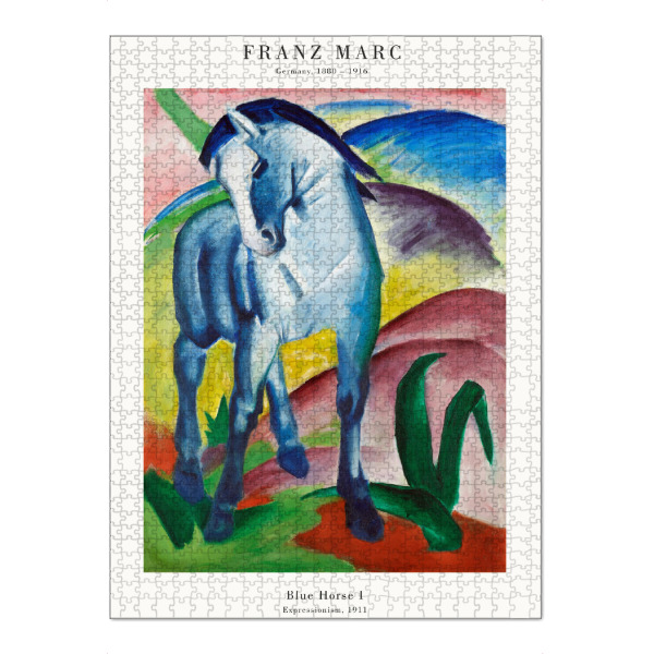 Puzzle Ravensburger "Marc - Das blaue Pferd" artboxONE - Tiere,Abstrakt - Marc,Pferd,Tier,Natur,Expressionismus,Kunst,Malerei,Gemälde - Bild marc