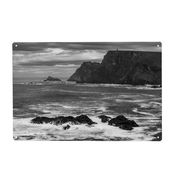 Metall Poster "Die Irische Küste" artboxONE - Natur - Irland,Landschaft,Natur,Grüne insel,Hügel,Malaidh ghleann gheis,Küste,Meer,Felsen,Steilküste