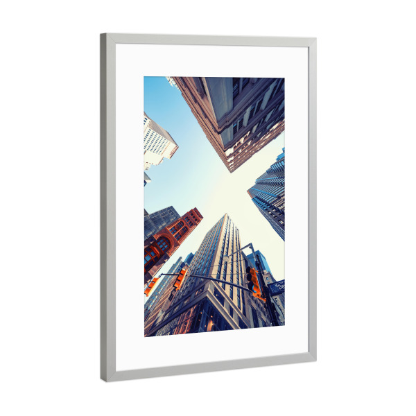 Poster mit Rahmen Silber "Manhattan-Ecke" artboxONE - Städte,Städte / New York,Reise,Architektur,Reise / Länder