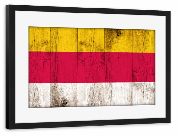 Poster mit Rahmen schwarz "Flagge Kärnten" artboxONE - Reise,Reise / Länder - Kärnten,Flagge,Fahne,österreich,Austria,Klagenfurt