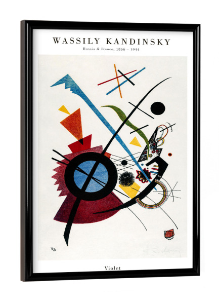 Poster mit schwarzem Rahmen "Kandinsky - Violett" artboxONE - Abstrakt,Geometrie