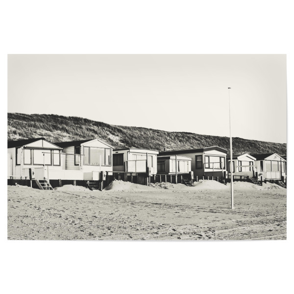 Poster "Beach Houses" artboxONE - Natur,Reise,Schwarzweiß,Architektur,Reise / Strand und Meer