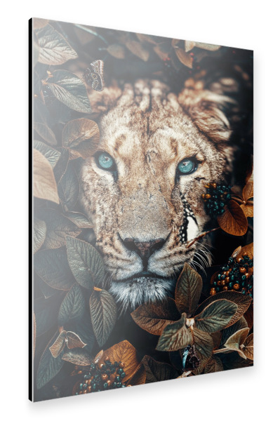 Alu-Dibond "Dschungellöwin" 30x20 cm artboxONE