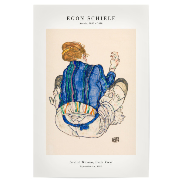 Poster 30x20 cm "Schiele - Rückenansicht" artboxONE - Abstrakt,Menschen,Fashion