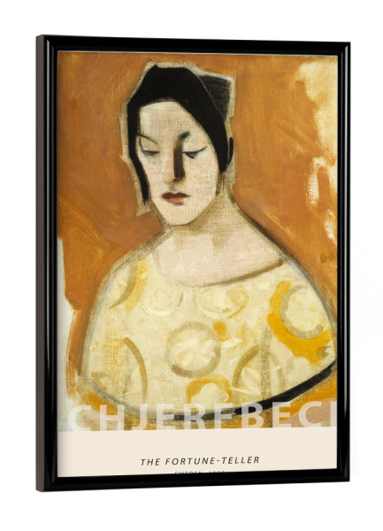Poster mit schwarzem Rahmen "Schjerfbeck - Die Wahrsagerin" artboxONE - Menschen,Fashion