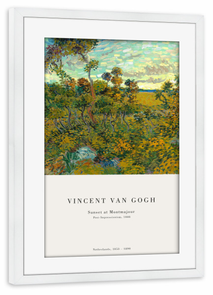Poster mit Rahmen weiß "Van Gogh - Montmajour" artboxONE - Natur