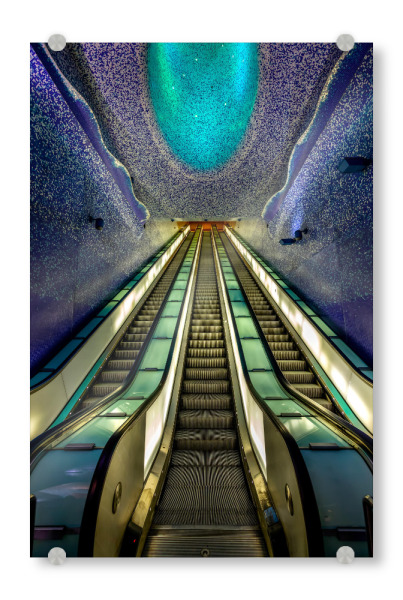 Acrylglasbild "Funkelnde U-Bahn" artboxONE - Städte,Reise,Architektur,Reise / Länder,Städte / Weitere