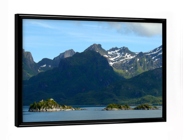 Poster mit schwarzem Rahmen "Der Trollfjord Norwegens" artboxONE - Natur,Reise,Reise / Strand und Meer,Reise / Länder