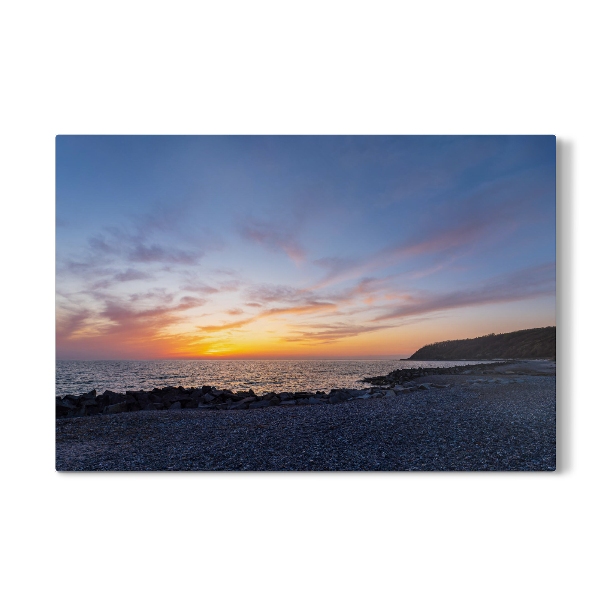 Galerie-Print "Strand mit Sonnenuntergang" 75x50 cm artboxONE