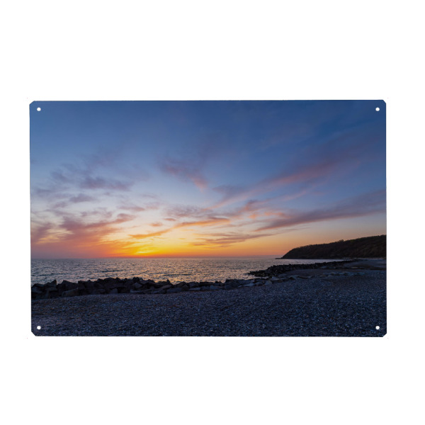 Holzbild "Strand mit Sonnenuntergang" artboxONE - Natur,Reise,Reise / Strand und Meer