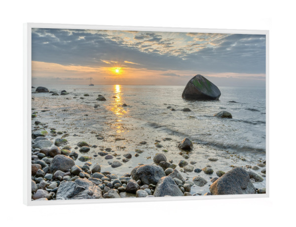 Poster mit weißem Rahmen "Schwanenstein Rügen" artboxONE - Natur,Reise,Reise / Strand und Meer