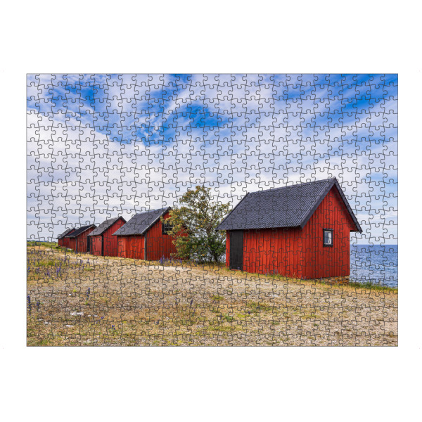 artboxONE Puzzle "Ostsee und Fischerhütten" artboxONE - Natur,Reise,Architektur,Reise / Strand und Meer
