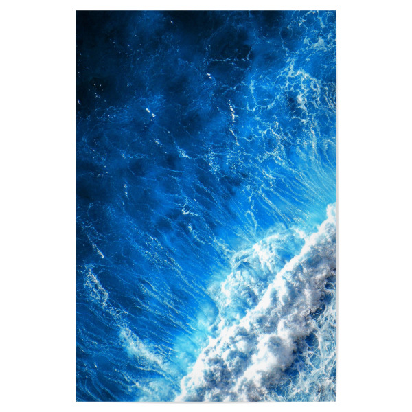 Poster "Hellblaues Meer" artboxONE - Natur - Tiefblauer ozean,Bunt,Ozeane,Meere,Luftbild,Antenne,Ozean