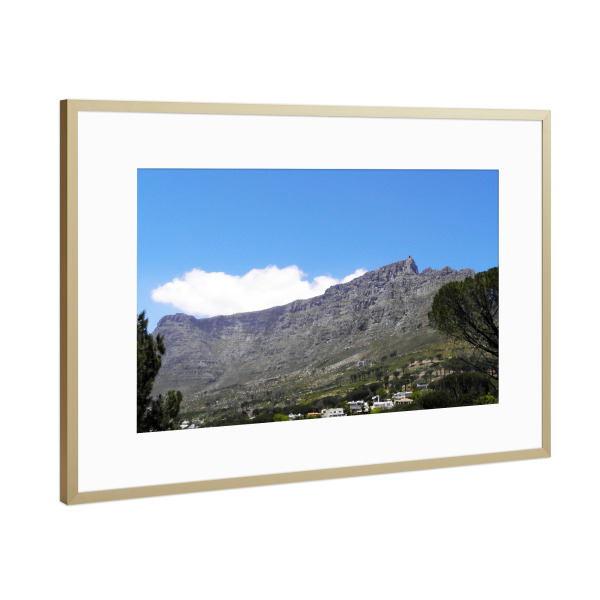 Poster mit Rahmen Gold "The Table Mountain @ Capetown" artboxONE - Reise,Reise / Afrika,Reise / Länder