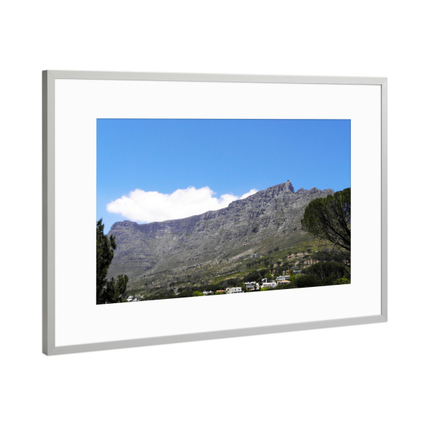 Poster mit Rahmen Silber "The Table Mountain @ Capetown" artboxONE - Reise,Reise / Afrika,Reise / Länder