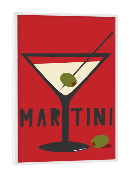 Poster mit weißem Rahmen "MARTINI (No.1)" artboxONE - Typografie,Essen & Trinken,Essen & Trinken / Alkohol