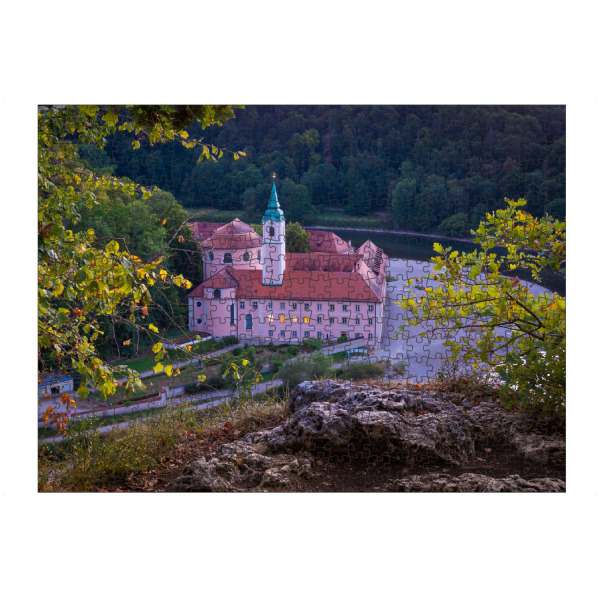 Puzzle Ravensburger "Kloster an der Donau" artboxONE - Natur,Reise - Weltenburg,Bayern,Deutschland,Donaudurchbruch,Landschaft - Bild weltenburg