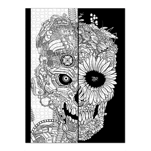 Puzzle Ravensburger "Floraler mechanischer Schädel" artboxONE - Comic