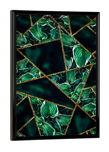 Poster mit schwarzem Rahmen "Moderne Botanik" artboxONE - Abstrakt,Geometrie