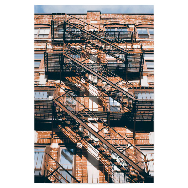 Poster "Fire Stairs" artboxONE - Städte,Reise,Architektur,Reise / Länder,Städte / Boston