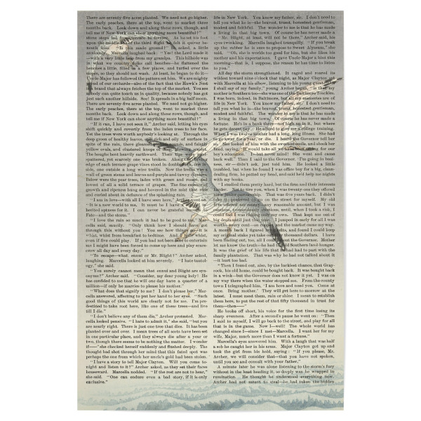 Poster 30x20 cm "Möwen fliegen auf Worten" artboxONE - Natur,Reise,Tiere - Möwen,Vögel,Tiere,Natur,Meer,Text,Worte,Malerei,Gemälde,Kunst
