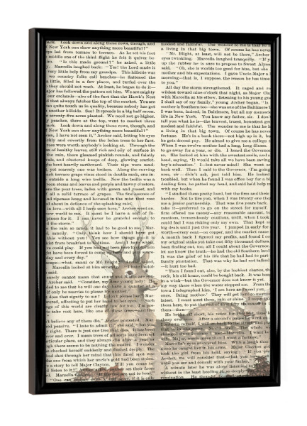 Poster mit schwarzem Rahmen "Zwei Rehe auf Worten" artboxONE - Natur,Tiere - Hirsch,Reh,Tier,Kunst,Malerei,Gemälde,Worte,Text