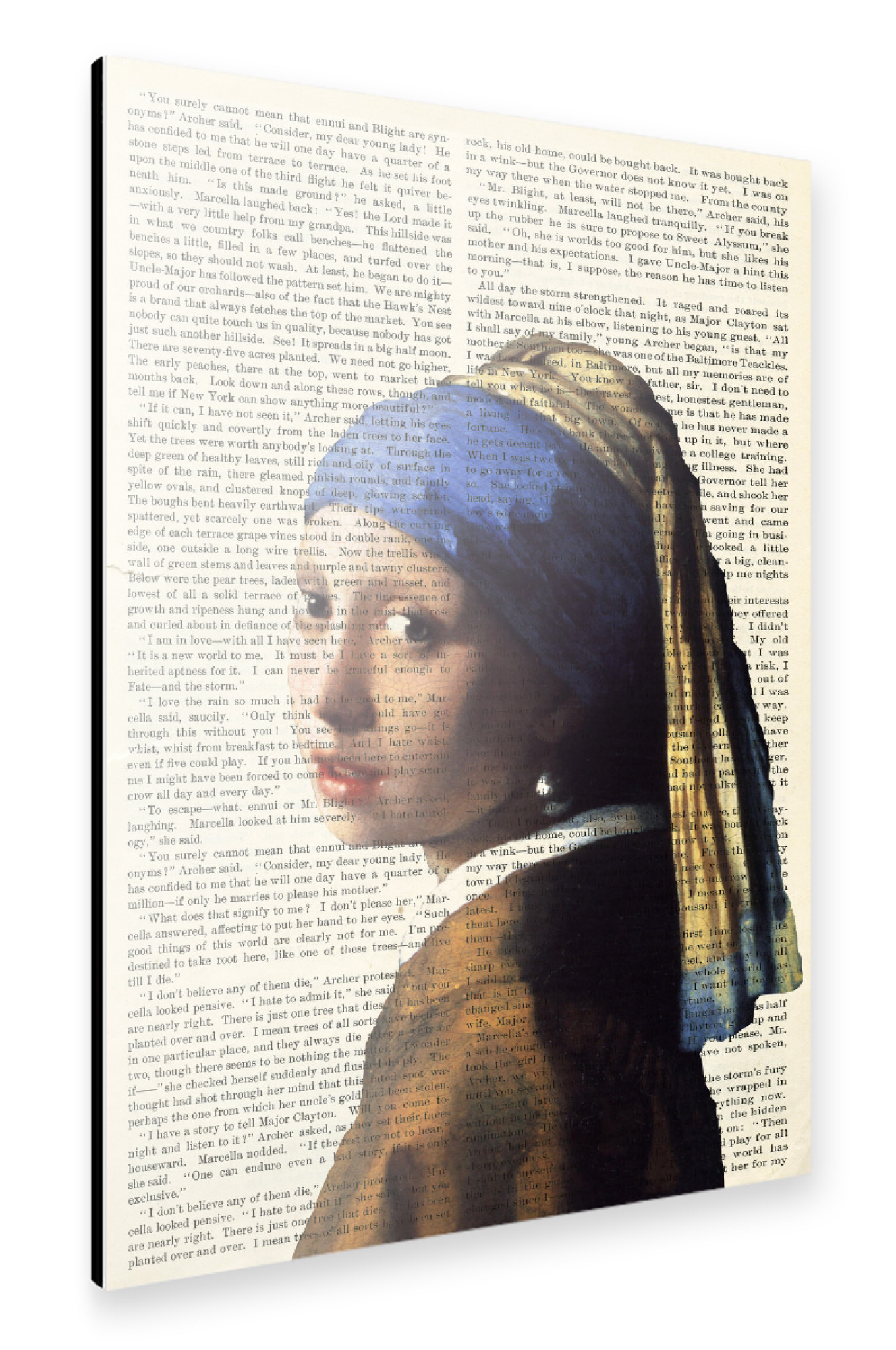 Alu-Dibond "Das Mädchen auf Worten" 30x20 cm artboxONE