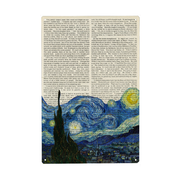 Holzbild "Sternennacht auf Worten" artboxONE - Natur,Reise