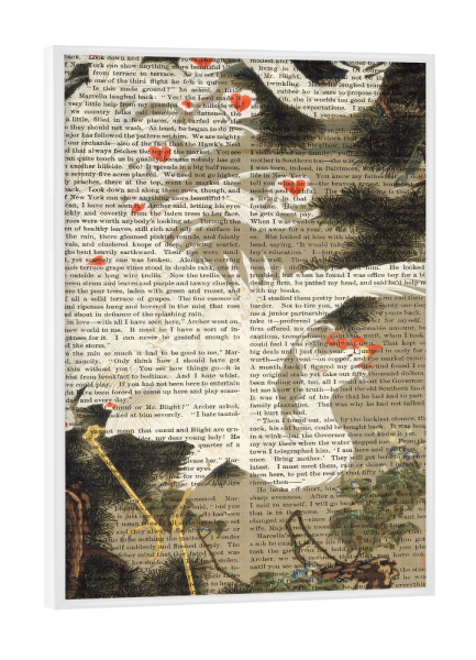 Poster mit weißem Rahmen "Der Phönix auf Worten" artboxONE - Natur,Tiere,Fiktion