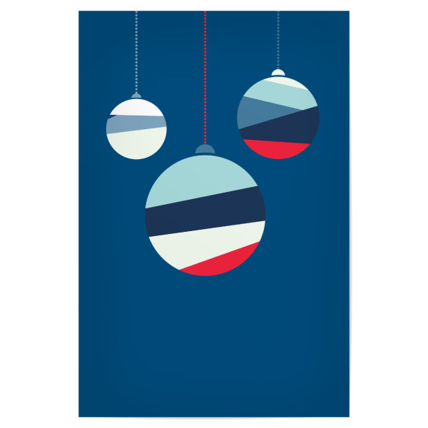 Poster 30x20 cm "Bunte Weihnachtskugeln" artboxONE - Weihnachten - Kugeln,Weihnachten,Weihnachtskugeln,Bunt,Feier,Fest,Weihnachtsbaum