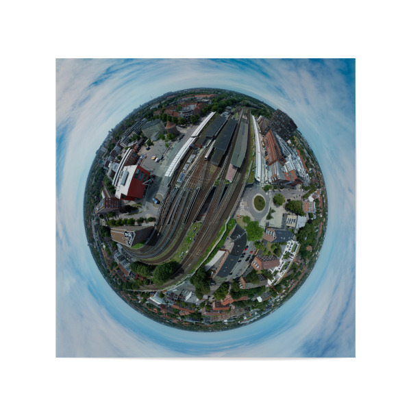 Poster 20x20 cm "HH-Barmbek Fuhle - Bhf" artboxONE - Städte,Städte / Hamburg,Reise,Architektur,Reise / Länder