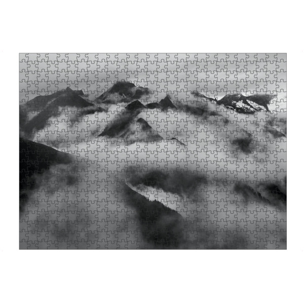 artboxONE Puzzle "Stimmungsvolle Berge Österreich" artboxONE - Natur,Reise,Schwarzweiß