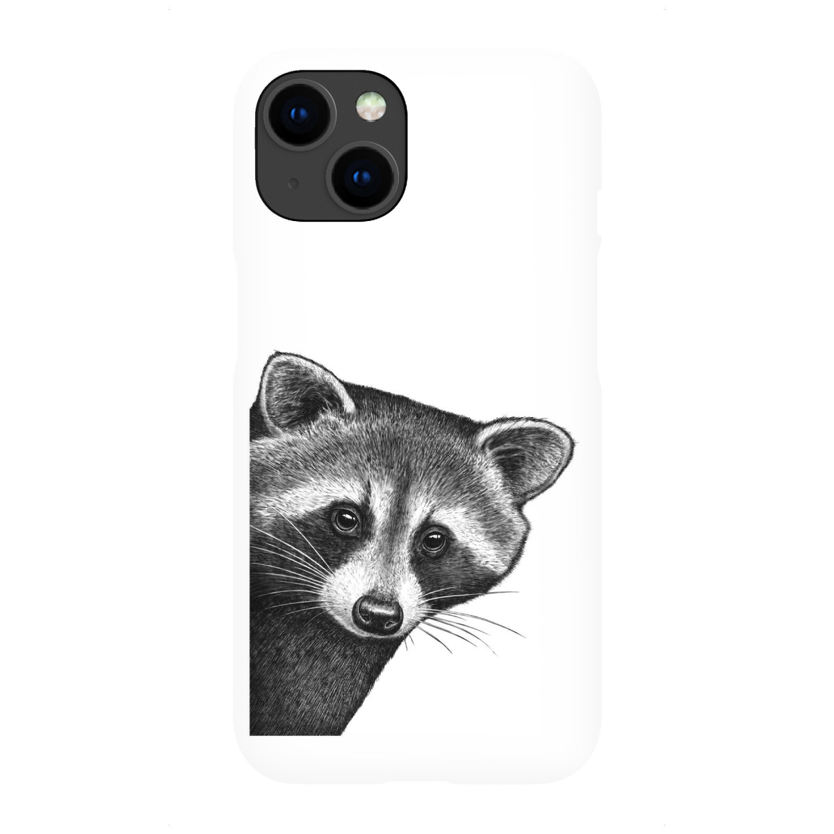 "Waschbär, der heraus späht"für iPhone - Premium-Case Handyhülle artboxONE