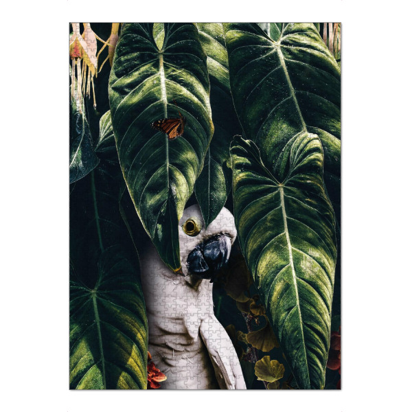 Puzzle Ravensburger "Dschungel-Papagei" artboxONE - Natur,Tiere - Papagei,Kakadu,Dschungel,Grün,Wald,Vogel,Tropischer vogel - Bild papagei