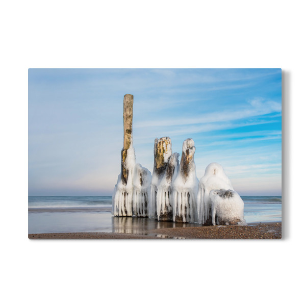 Galerie-Print "Ostsee, Buhne und Eis" 30x20 cm artboxONE