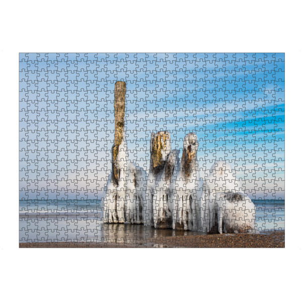 artboxONE Puzzle "Ostsee, Buhne und Eis" artboxONE - Natur,Reise,Reise / Strand und Meer