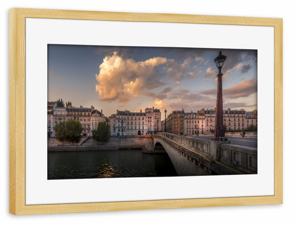 Poster mit Rahmen kiefer "Lila Paris" artboxONE - Städte,Reise,Architektur,Städte / Paris,Reise / Länder