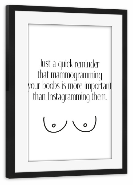 Poster mit Rahmen schwarz "Memmogramming" artboxONE - Typografie,Menschen,Für Mama