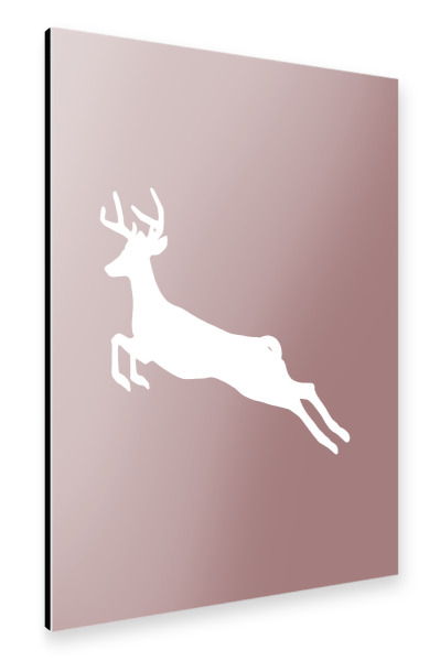 Alu-Dibond "Springender Hirsch" 30x20 cm artboxONE