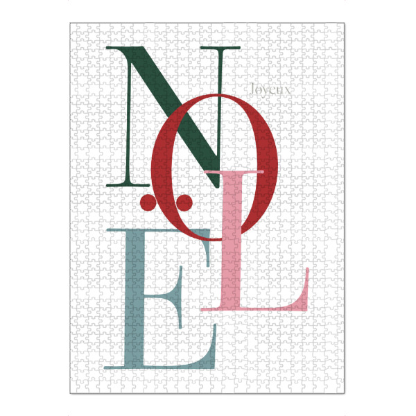 Puzzle Ravensburger "Joyeux Noël" artboxONE - Typografie,Weihnachten - Noel,Weihnachten,Typo,Typografie,Joyeux,Bunt,Frohe,Fest - Bild noel