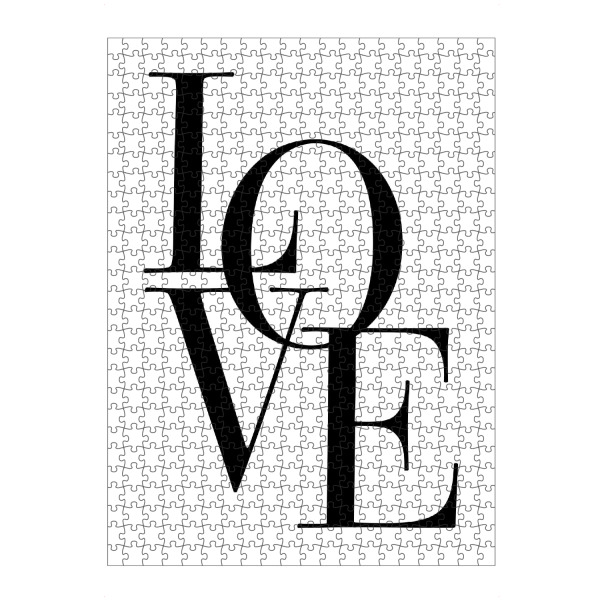 Puzzle Ravensburger "LOVE in black" artboxONE - Typografie,Schwarzweiß,Liebe