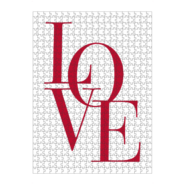 artboxONE Puzzle "LOVE red" artboxONE - Typografie,Liebe - Liebe,Typo,Typografie,Beige,Boho,Buchstaben,Zuneigung,Paar,Beziehung - Bild liebe