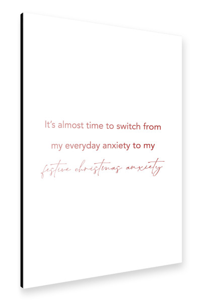 Alu-Dibond "Christmas anxiety" 30x20 cm artboxONE