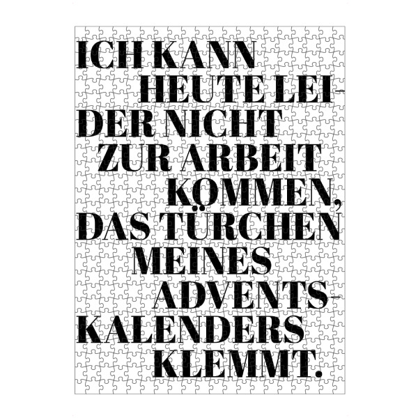 artboxONE Puzzle "Adventskalendertürchen" artboxONE - Typografie,Für Mama,Für Papa,Lustig