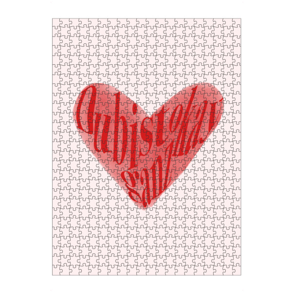 artboxONE Puzzle "Du bist ganz ok - Herz" artboxONE - Typografie,Liebe,Für Mama,Für Papa,Lustig