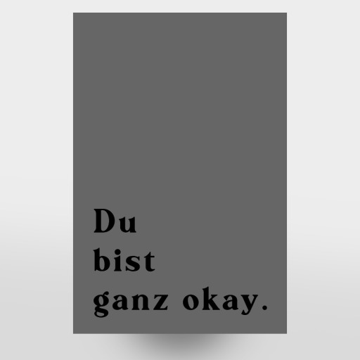 Du bist ganz ok - schwarzgrau