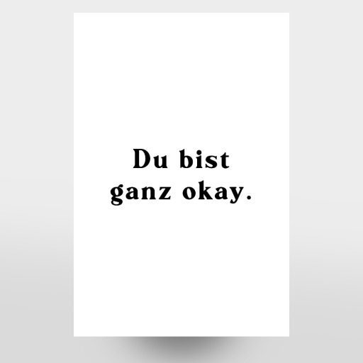 Du bist ganz ok - sw