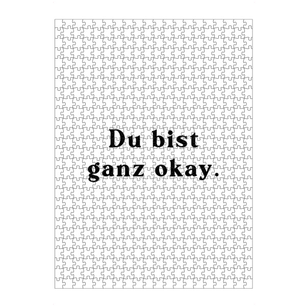 artboxONE Puzzle "Du bist ganz ok - sw" artboxONE - Typografie,Liebe,Für Mama,Für Papa,Lustig