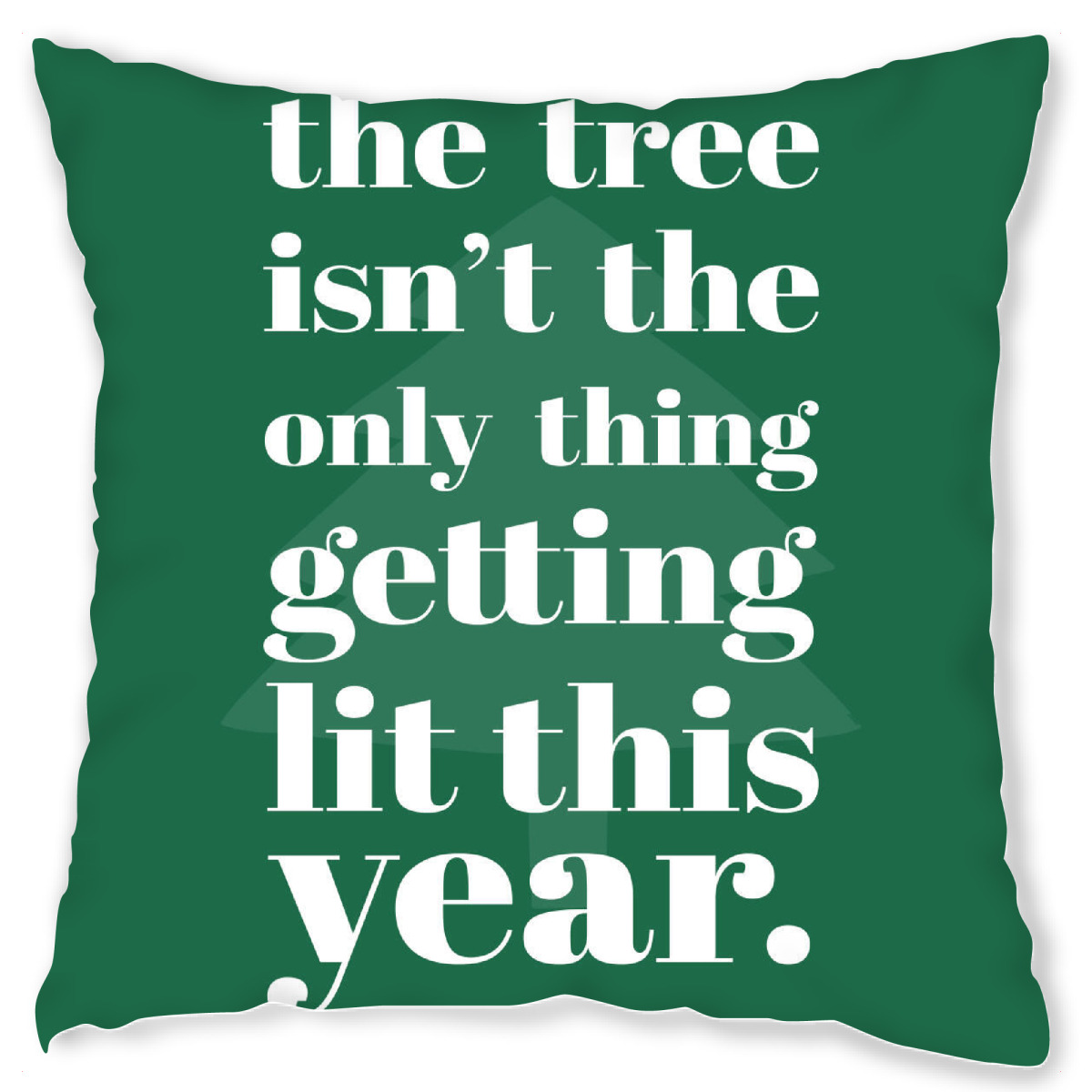 Design-Kissen "Getting lit" artboxONE - Typografie,Weihnachten,Lustig - Typo,Typografie,Minimalistisch,Lustig,Weihnachten,Feiern